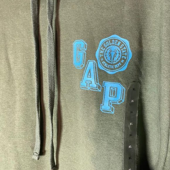 NWT GAP Men XL Crest Athletic Logo Pullover Hoodie Sweatshirt Jacket in Green - Picture 6 of 9